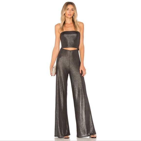 H:OURS On The Level Jumpsuit In Gunmetal - Picture 1 of 5